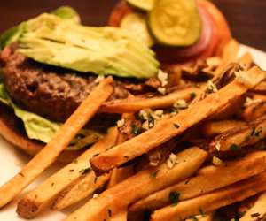 Burger and french fries